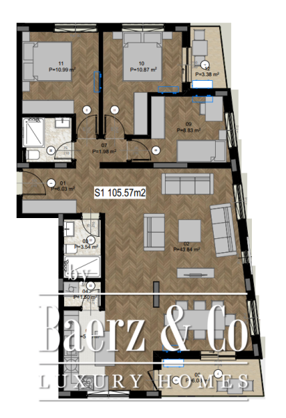 photo 10 Three Bedroom Apartment in Bar under Construction